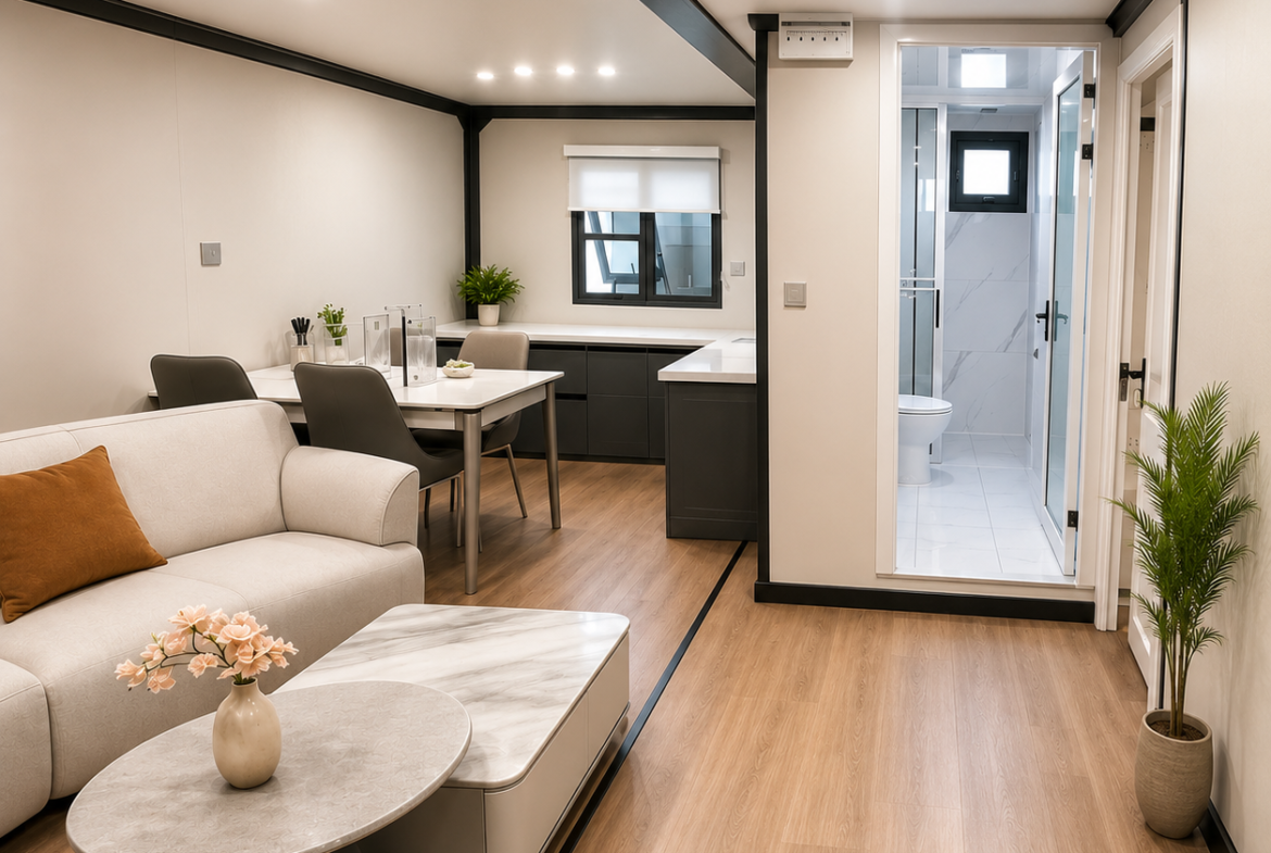 Security 20Ft Prefab Luxury Mobile Expandable Container House – 2 Bedroom – Finish in Just 1 Day