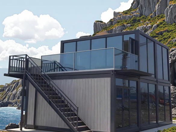 20ft Flat Pack Container House Sandwich Panel Container House Official Movable for Tiny Home & Garage Use